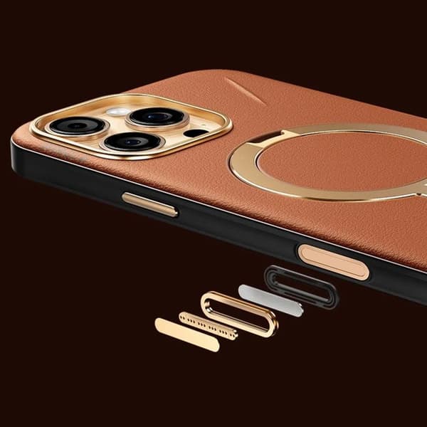 Torras QPRO läderfodral för iPhone 17 Pro - Brun