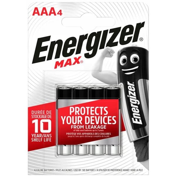 Energizer - MAX AAA/LR3 Alkaline Battery Pack - x4