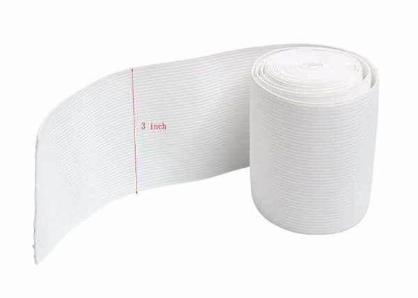 Resår - snodd Xw craft Bred elastisk stickad rulle 7,6 cm x 2,7 m Vit