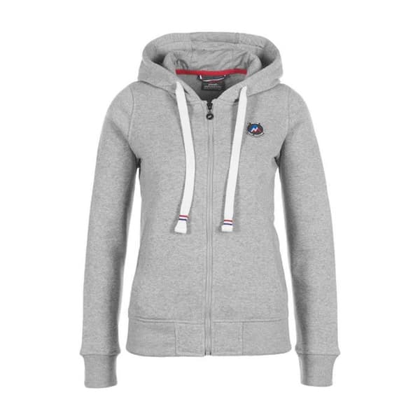 Huvtröja med dragkedja i fleece