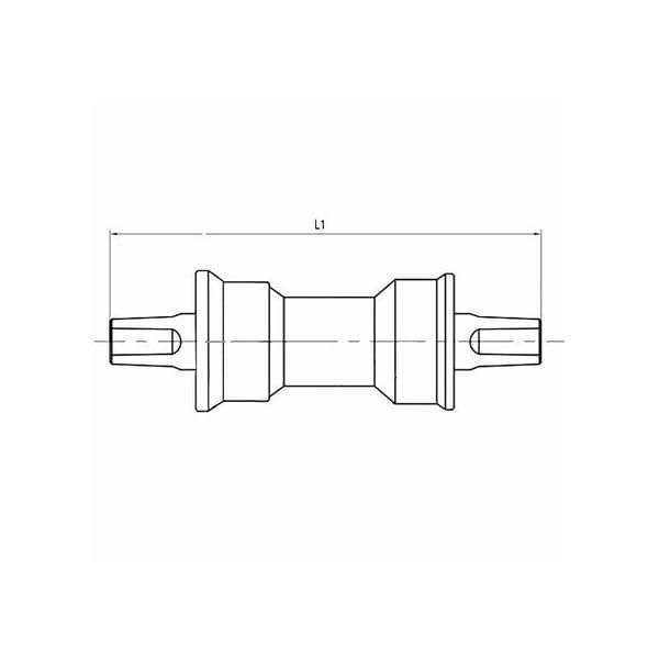 Pedalaxel - M-Wave - Carousel Bb Reparation - 122,5 mm - Silverfärgad