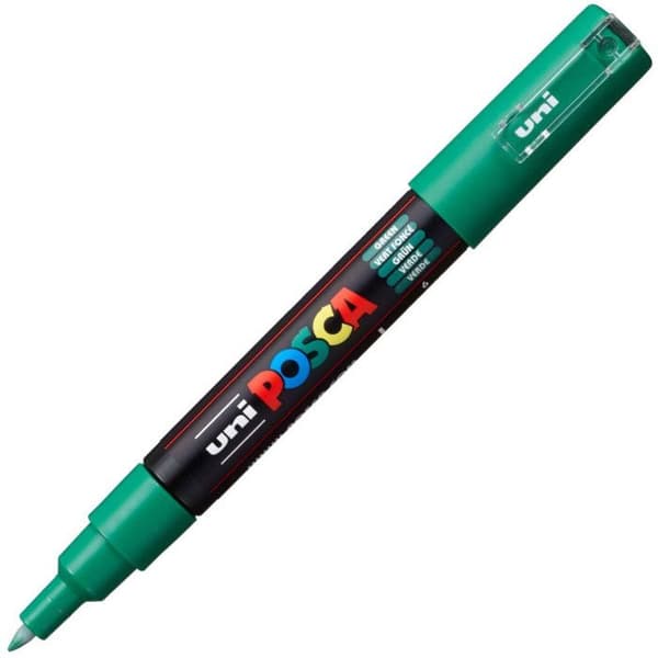 Markör - POSCA - Mörkgrön - Extra fin spets 0,7 mm - Opaque - Vattenbaserad