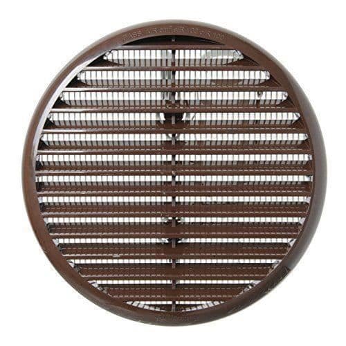 Ventilationsgaller - Ventilation - TUR125 - Plast - Diameter 155 mm - Brun