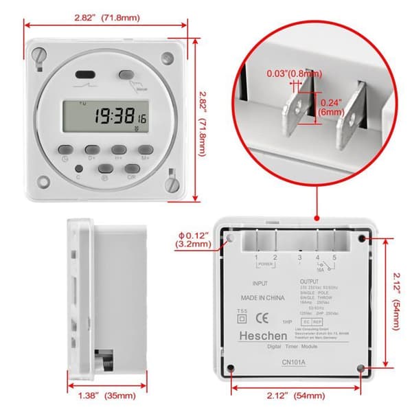 Intervall-switch elektronisk Heschen - CN101A-12V