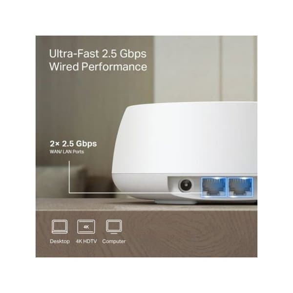 Nätverkssystem - TP-Link - DECO BE25 (3-PACK) - Wi-Fi 7 - 2882 Mbit/s - Vit