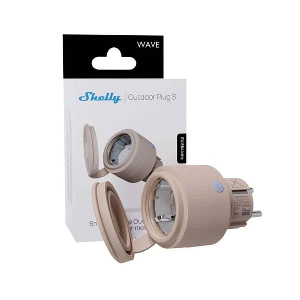 Smart Plug Shelly Z-Wave LR Utomhus Beige