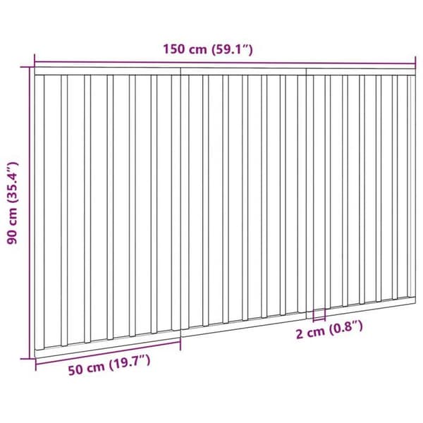 vidaXL Fällbar hundgrind 3 paneler 150 cm poppelträ 352174