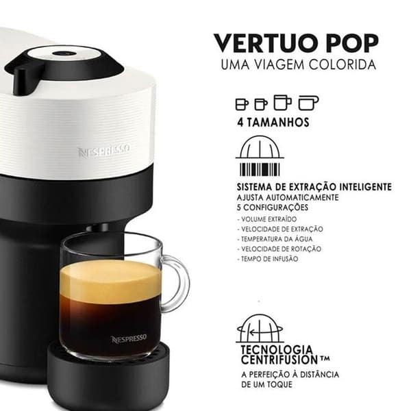 Nespresso Vertuo Pop kaffemaskin vit Krups XN920110