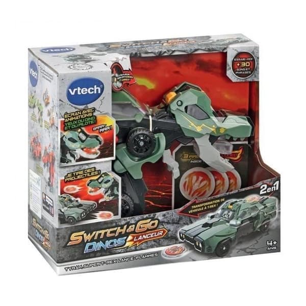 VTECH - Switch & Go Dinos Launcher - Tyram, Super T-Rex Flame Thrower