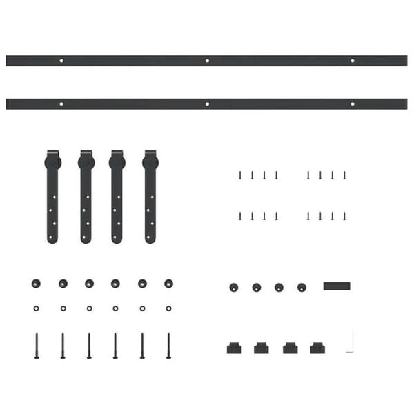 Kit för skjutdörr 183 cm kolstål