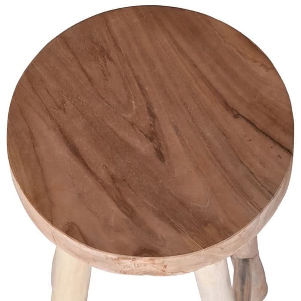vidaXL Barpall Massiv teak