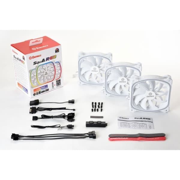 ENERMAX SquA RGB vit kylare - 3 st