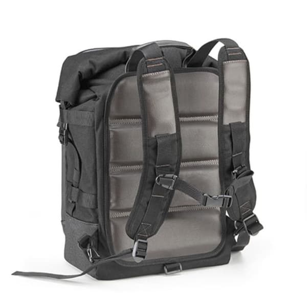 Transformabel ryggsäck - CRM - 18L - Polyester 1200D - Veganskt läder - Retro motorcykel