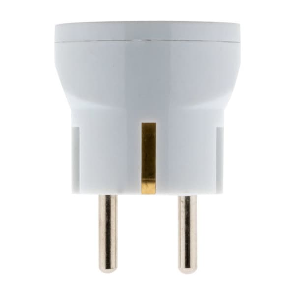 Reseadapter Frankrike/Italien - Vit - Zenitech