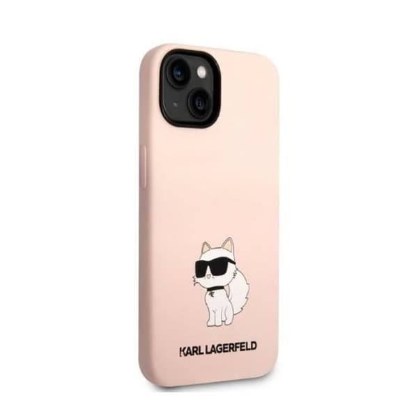 Karl Lagerfeld Silikonfodral Choupette för iPhone 14 Plus – Rosa