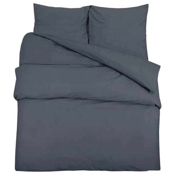 vidaXL Påslakanset Antracit 200x200 cm Microfiber135938