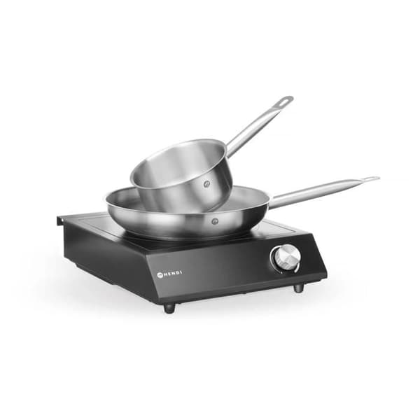 Induktionshäll 3500W + Kastrull + Stekpanna - Hendi
