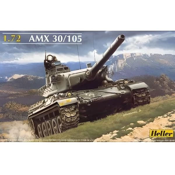 Modellsats - HELLER - AMX 30-105 tank - Grön - 74 st