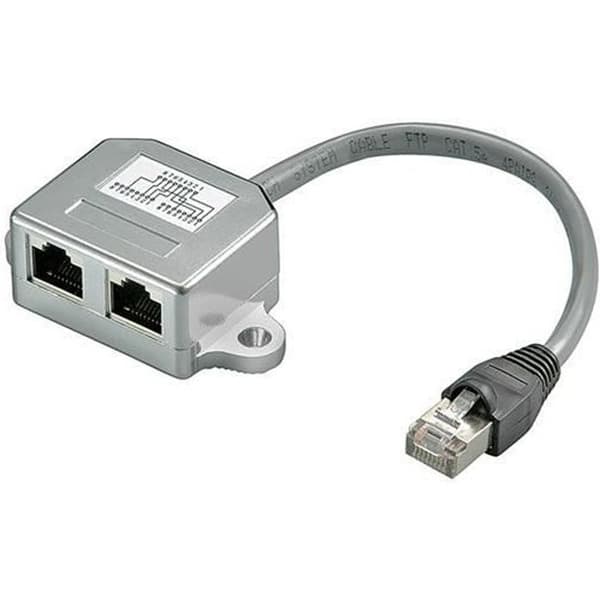 Ethernet Splitter - GOOBAY - RJ45 han till 2 x RJ45 hona - Skärmad - Stöder 2 linjer - CAT 5