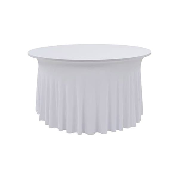 Bordsskydd i elastisk material - vidaXL - 120x74 cm - Vit - Rektangulär - 90% polyester, 10% elastan