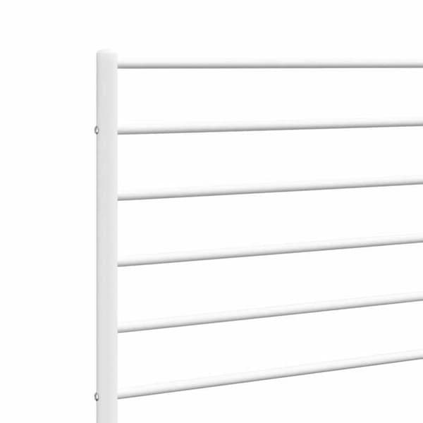 Sänggavel i vit metall 180 cm