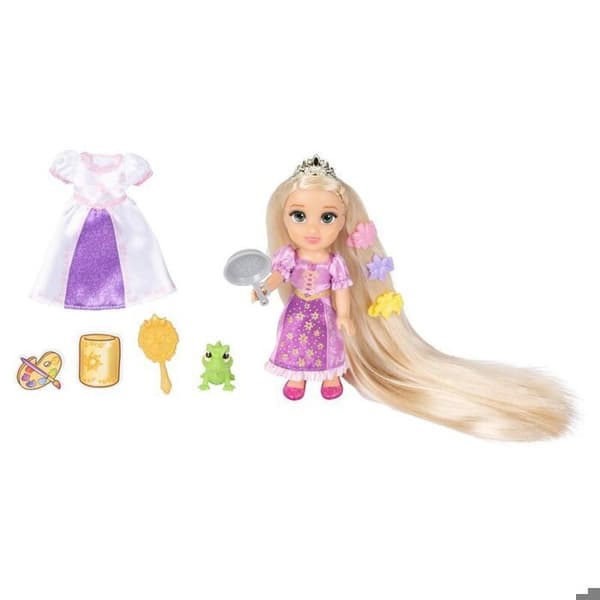 Docka - JAKKS PACIFIC - Rapunzel - Lila - Flätat blont hår - Tillbehör ingår