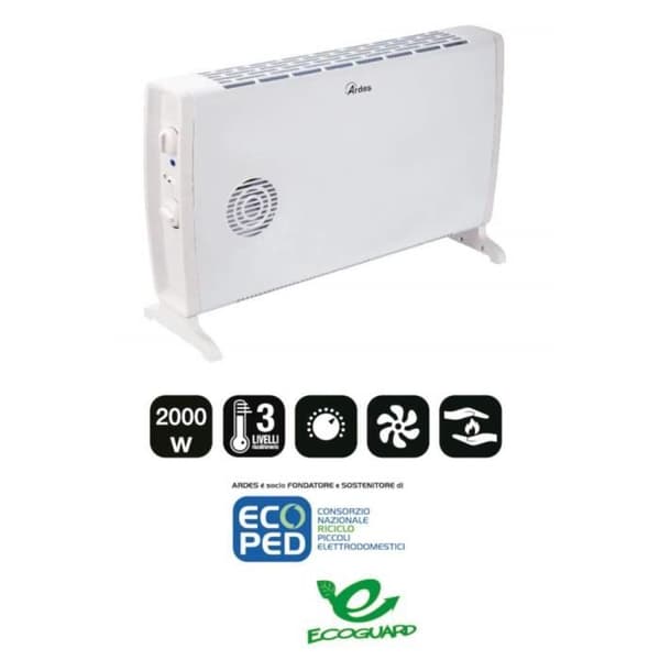 Konvektor - Ardes - AR4C05 - Turbo Ventilation - 3 Effekter - Vit