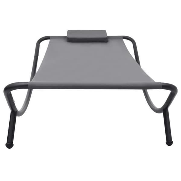 vidaXL Trädgårdssäng Grå 200x90 cm Stål