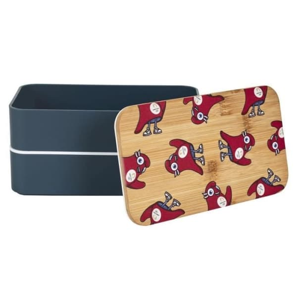 Lunchlåda - Maskot - 2 nivåer - Gummiband - 18 cm