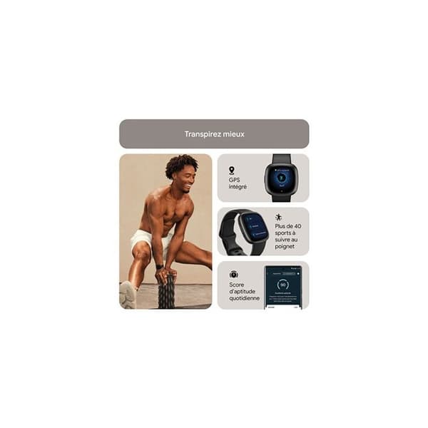 Smartklocka - Fitbit - VERSA 4 - Aktivitetsspårning - Puls - Notifikationer