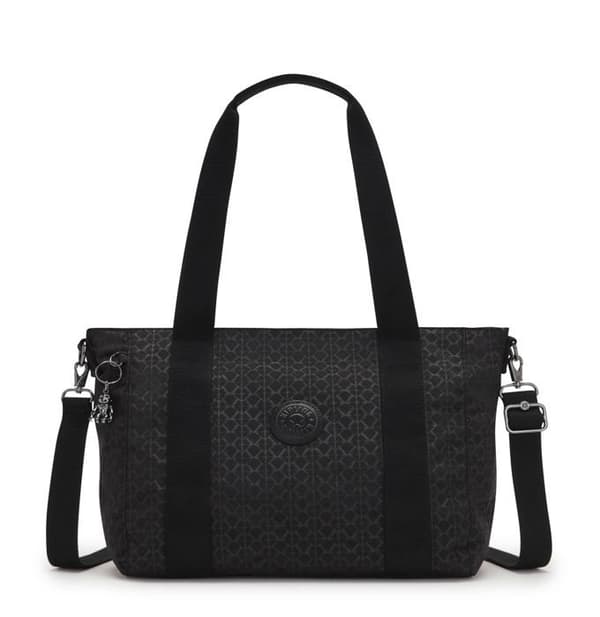 Axelväska - Kipling - Basic Plus Asseni Tote S - Svart - 100% polyamid - Dragkedja