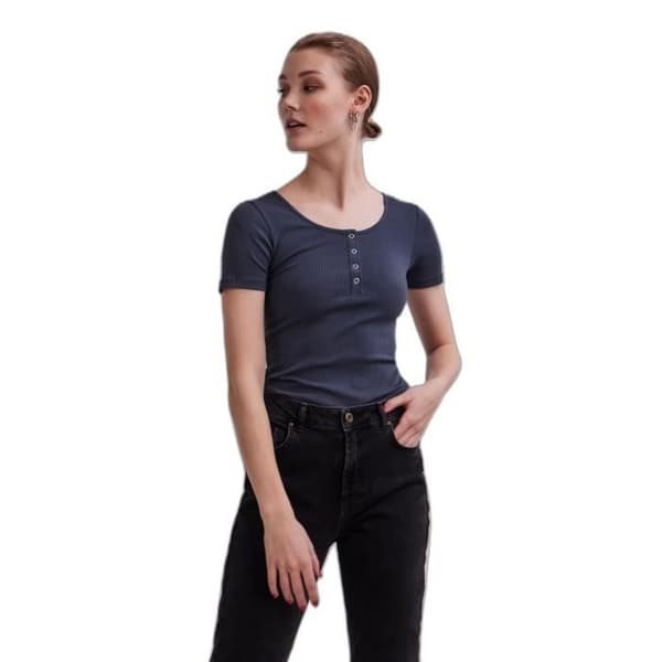 Pieces Kitte dam t-shirt - ombre blå - S