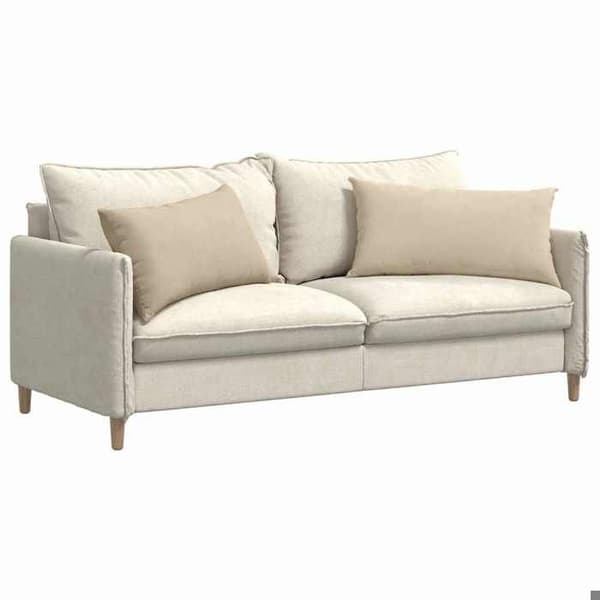 vidaXL Soffkuddar 2 st Kräm 80 x 40 cm tyg 42013729