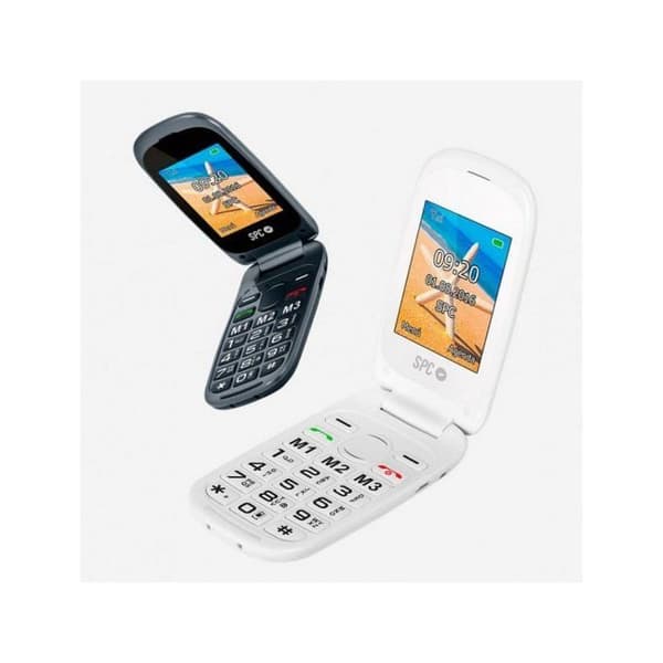 Mobiltelefon - SPC - Harmony - Stora knappar - SOS-knapp - Dubbel SIM - Vit