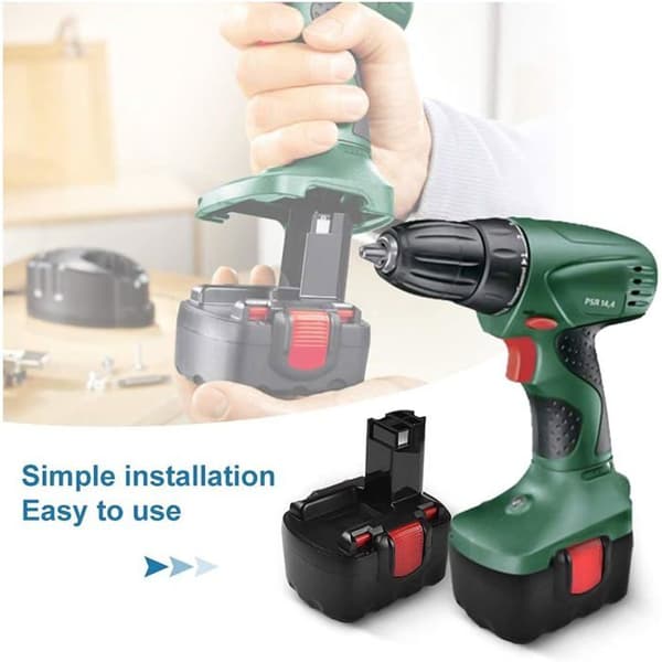 Batteri 2×BAT038 Bosch 14.4V 3.0Ah Kompatibel BAT040 BAT041
