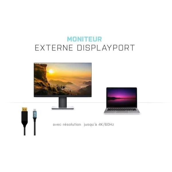 i-tec - USB-C till DisplayPort-kabel 4K/60Hz
