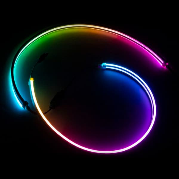 silverstone silverstone ls04, argb led-streifen, 2er-pack - vit
