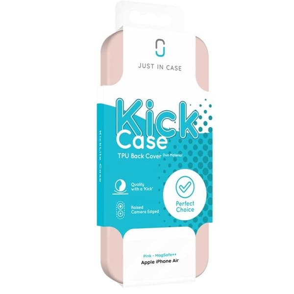 MagSafe-skal - JUST IN CASE - iPhone Air - ultra hållbar TPU - Mikrofiberfoder - Rosa