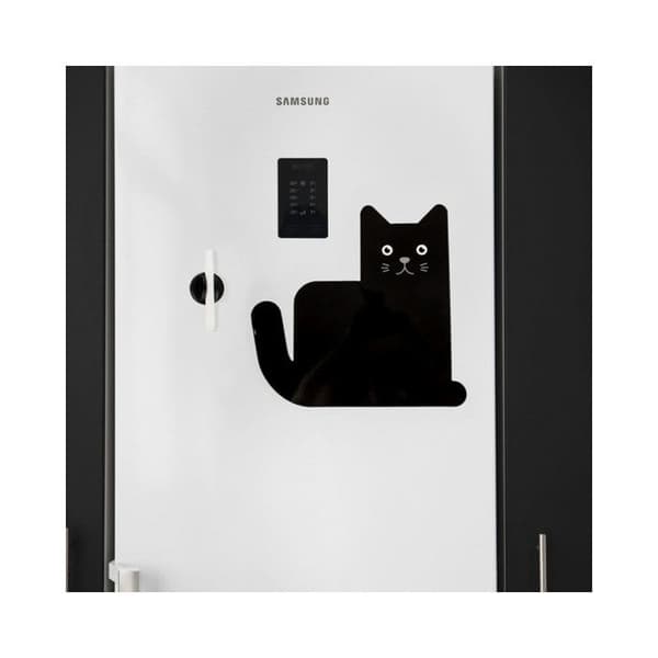 Svart magnetiskt tavla katt