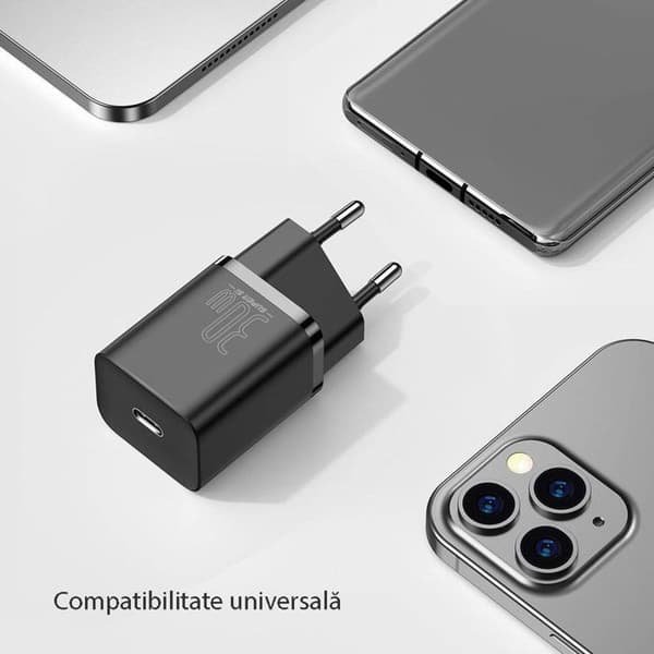 Laddare - BASEUS - CCSUP Super Si - 30W - Typ-C - Snabbladdning
