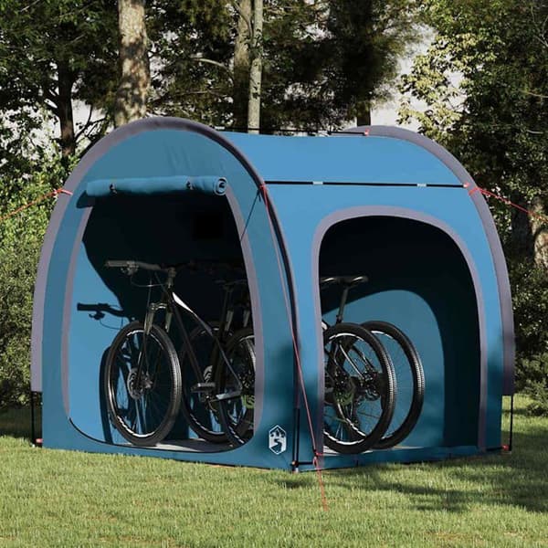 Cykelförvaringstält - vidaXL - 218x156x180 cm - Blå - Brandsäker - Vindresistent - Fällbar