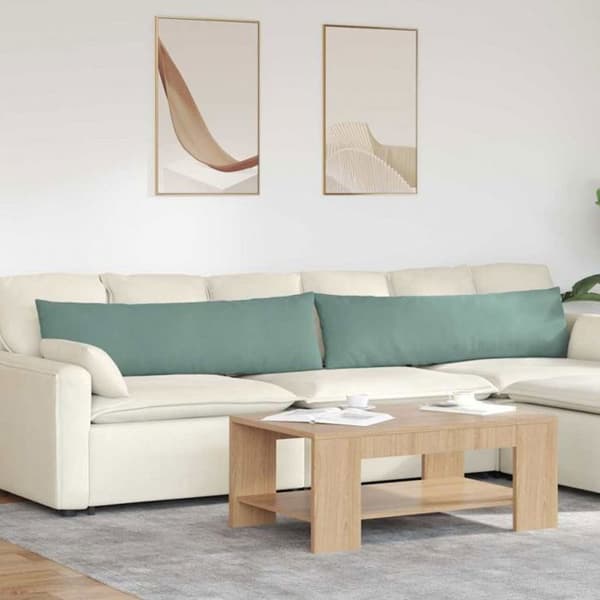 Coussin Vidaxl Soffkuddar 2 st Grön Hav 145 x 40 cm