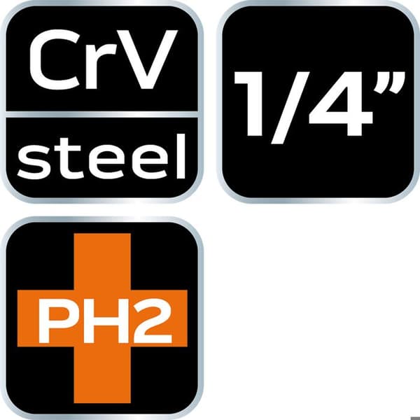 Skruvmejselspets - NEO TOOLS - PH2 - Lång 87 mm - Krom-vanadium stål - Såld styckvis