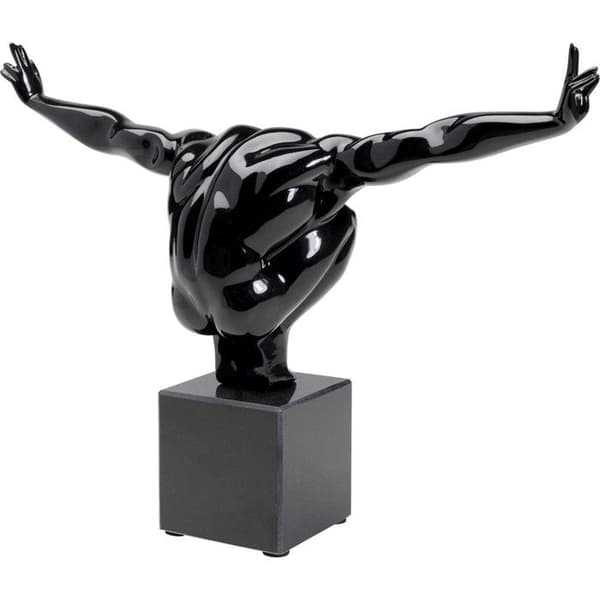 Svart idrottsman staty