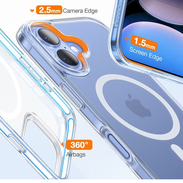 Coque Torras Diamond MagSafe Series för iPhone 16 Plus - Klar