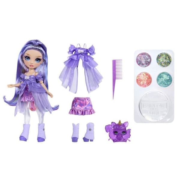 Rainbow High Rainbow Shimmers med slime mode docka - Violet (lila)