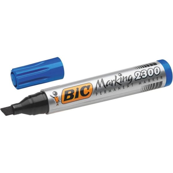 Permanent markers - BIC - Marking 2300 - Blå - Förpackning med 12 - Oföränderlig