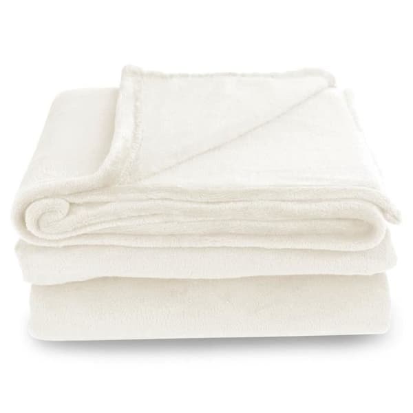 Microfleece Pläd 200 x 220 cm Beige