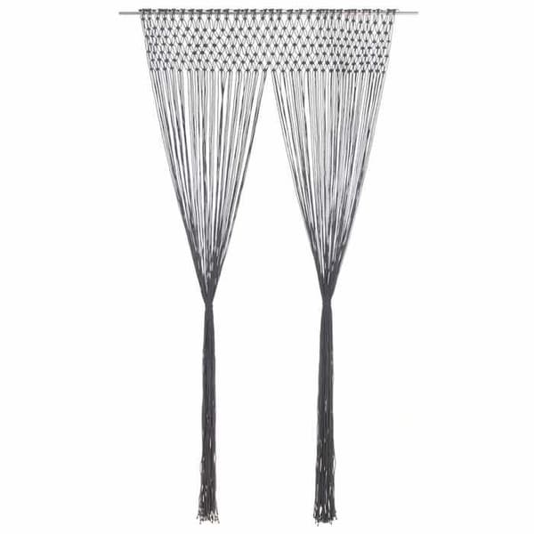vidaXL Macrame Gardin, Antracit 140x240 cm Bomull