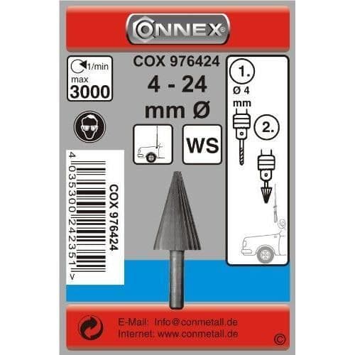 Connex COX976424 Fräs för metalldiameter 4 - 24 mm